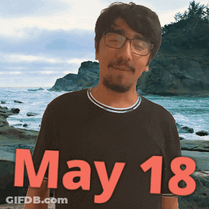 Man Wearing Glasses And Black Shirt May 18 GIF