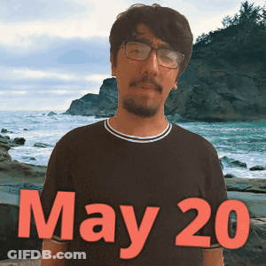 Man Wearing Glasses And Black Shirt May 20 GIF