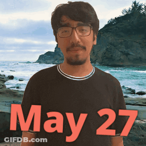Man Wearing Glasses And Black Shirt May 27 GIF