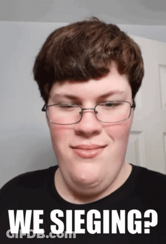 Man Wearing Glasses And Black Shirt We Sieging GIF