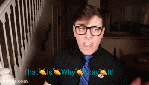 Man Wearing Glasses And Blue Tie Saying That GIF