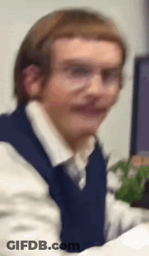 Man Wearing Glasses And Blue Vest GIF