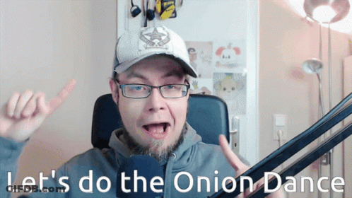 Man Wearing Glasses And Hat Saying Onion Dance GIF