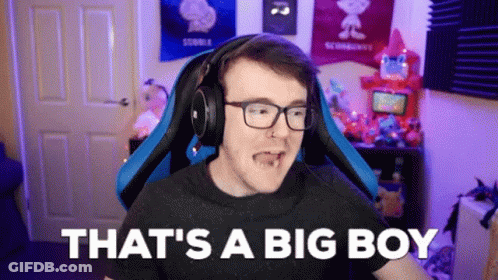 Man Wearing Glasses And Headphones Saying Big Boy GIF
