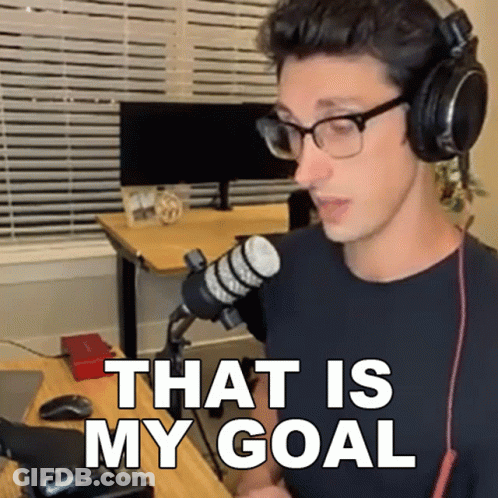 Man Wearing Glasses And Headphones Saying Goal GIF