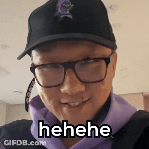 Man Wearing Glasses And Hehene Hat GIF