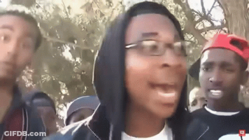 Man Wearing Glasses And Hoodie Making Funny Face GIF