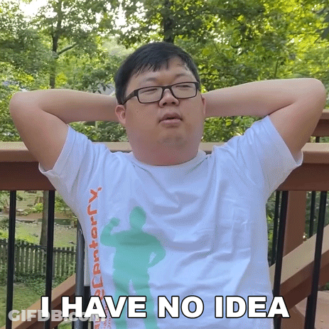 Man Wearing Glasses And I Have No Idea Shirt GIF
