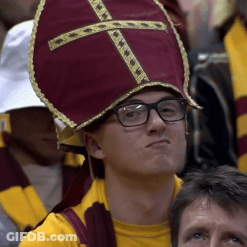 Man Wearing Glasses And Red Catholic Hat GIF