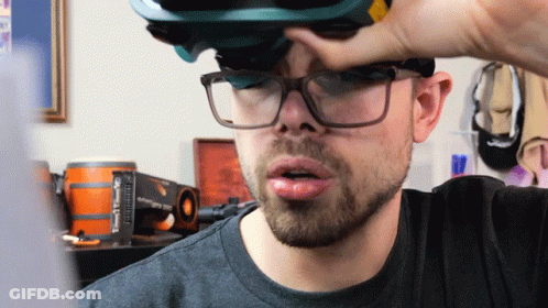 Man Wearing Glasses And VR Headset GIF