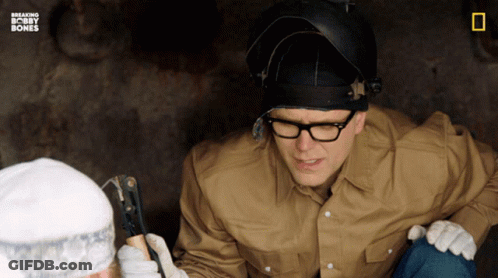 Man Wearing Glasses And Welding Helmet GIF