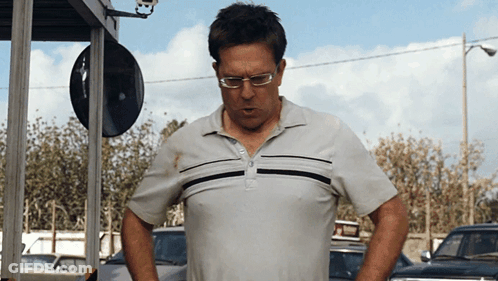 Man Wearing Glasses And White Shirt GIF