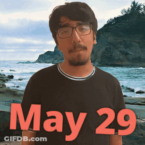 Man Wearing Glasses At Beach May 29 GIF