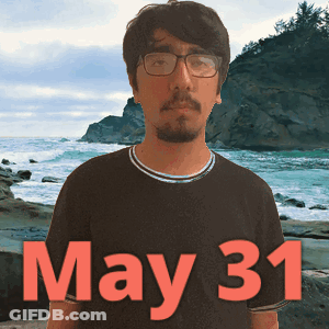 Man Wearing Glasses At Beach May 31 GIF