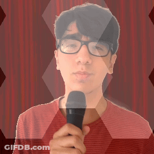 Man Wearing Glasses Holding Microphone GIF
