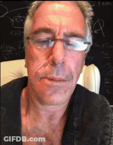 Man Wearing Glasses In Front Of Vision Blackboard GIF