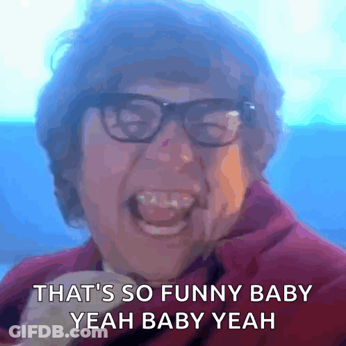 Man Wearing Glasses Laughing Says So Funny Baby GIF