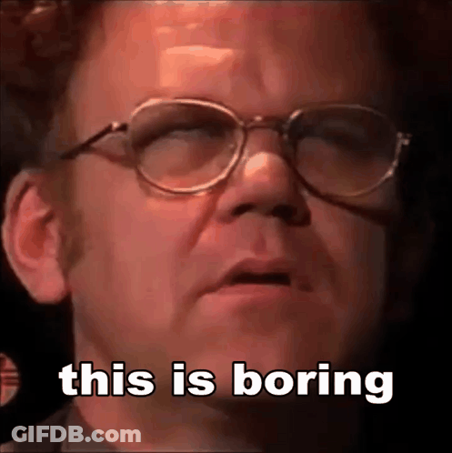 Man Wearing Glasses Making Boring Face GIF
