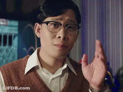 Man Wearing Glasses Making Funny Face GIF