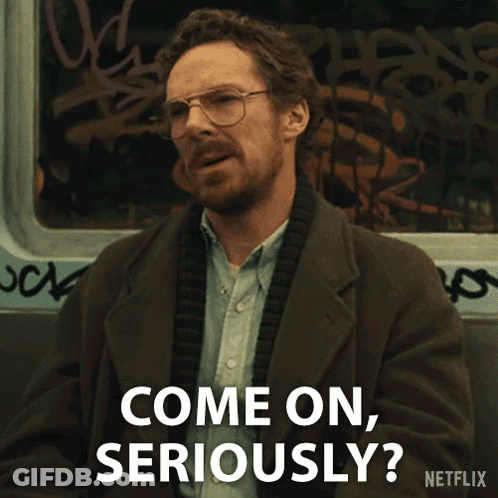 Man Wearing Glasses Saying Come On Seriously GIF