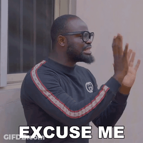 Man Wearing Glasses Saying Excuse Me GIF