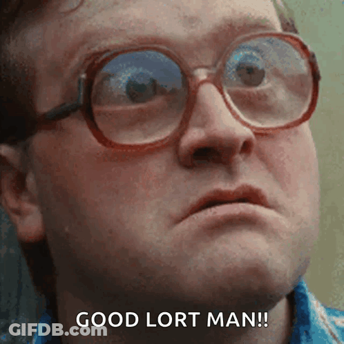 Man Wearing Glasses Saying Good Lord GIF