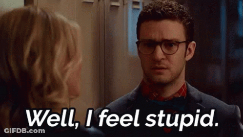 Man Wearing Glasses Saying I Feel Stupid GIF