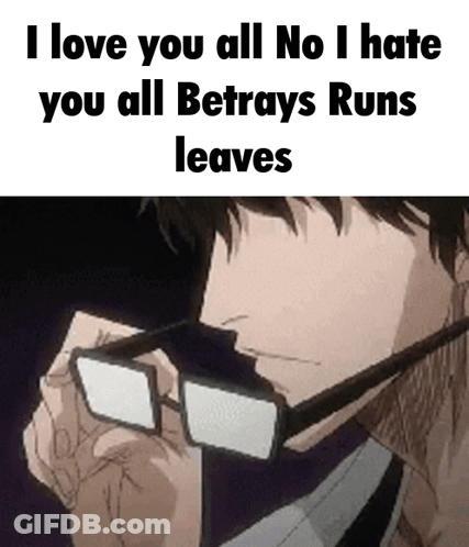 Man Wearing Glasses Saying I Love You All GIF