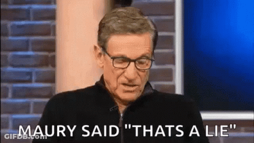 Man Wearing Glasses Saying Maury Said That's A Lie GIF