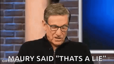Man Wearing Glasses Saying Maury Said That's A Lie GIF