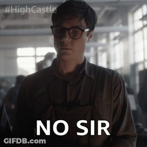 Man Wearing Glasses Saying No Sir GIF