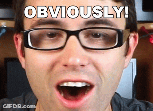 Man Wearing Glasses Saying Obviously GIF