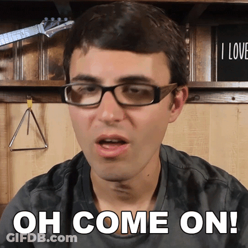 Man Wearing Glasses Saying Oh Come On GIF