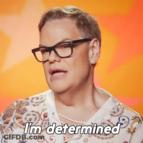 Man Wearing Glasses Says I'm Determined GIF