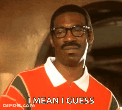 Man Wearing Glasses Says I Mean I Guess GIF