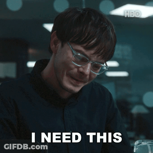 Man Wearing Glasses Says I Need This In Front Of HBO Logo GIF