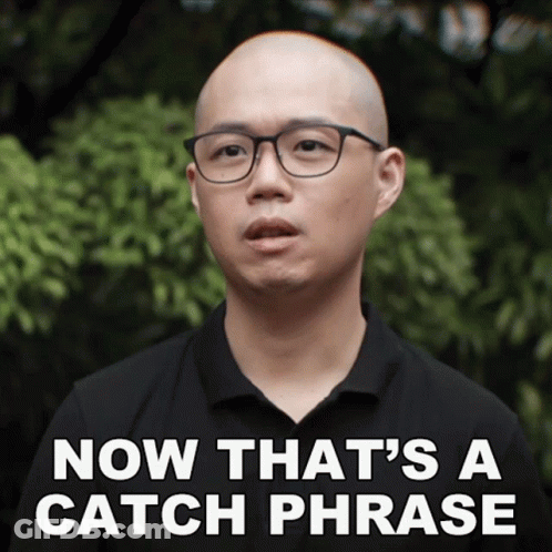 Man Wearing Glasses Says Now That's A Catch Phrase GIF