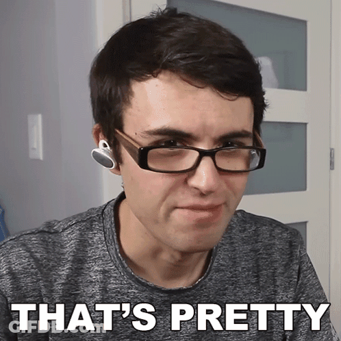 Man Wearing Glasses Says That's Pretty GIF