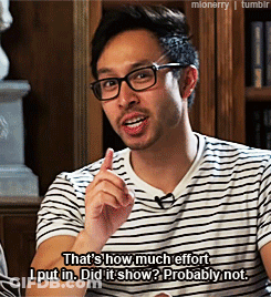 Man Wearing Glasses Says Thats How Much Effort I Put In GIF