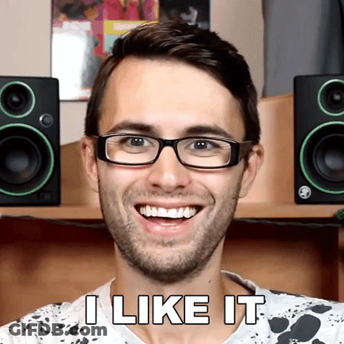 Man Wearing Glasses Smiling I Like It GIF