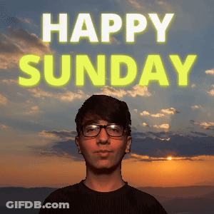Man Wearing Glasses Sunset Happy Sunday GIF