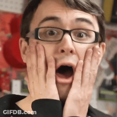 Man Wearing Glasses Surprised GIF