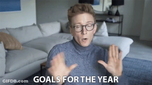 Man Wearing Glasses Talking Goals GIF