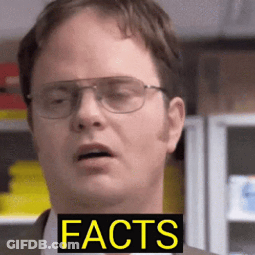 Man Wearing Glasses With Facts GIF