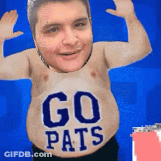 Man Wearing Go Pats Shirt GIF