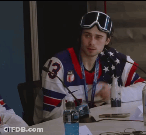 Man Wearing Goggles And Jersey Number 13 GIF