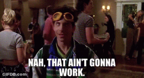 Man Wearing Goggles Saying Nah That Ain't Gonna Work GIF