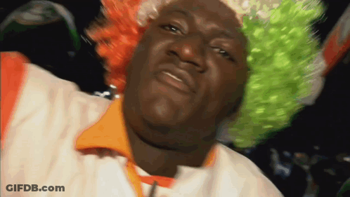 Man Wearing Green Wig GIF
