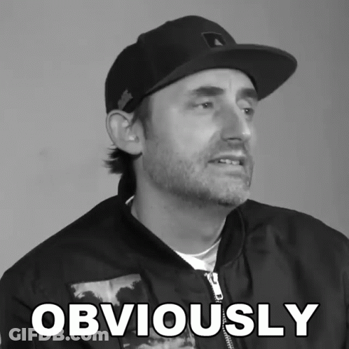 Man Wearing Hat And Jacket Says Obviously GIF