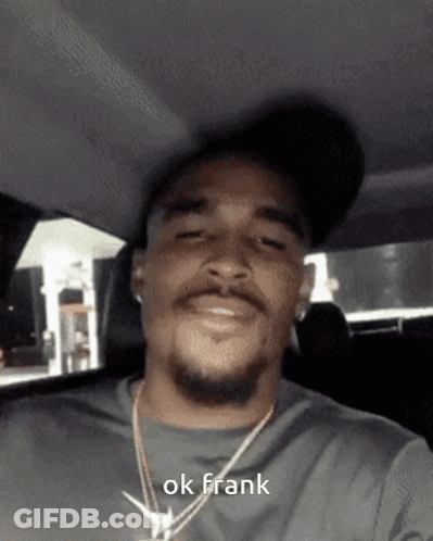 Man Wearing Hat And Necklace Saying Ok Frank GIF